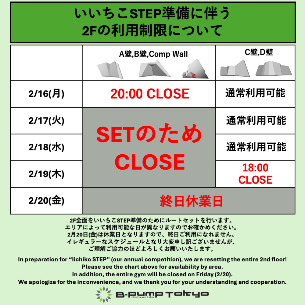 いいちこSTEP準備に伴う利用制限について@B-PUMP TOKYO