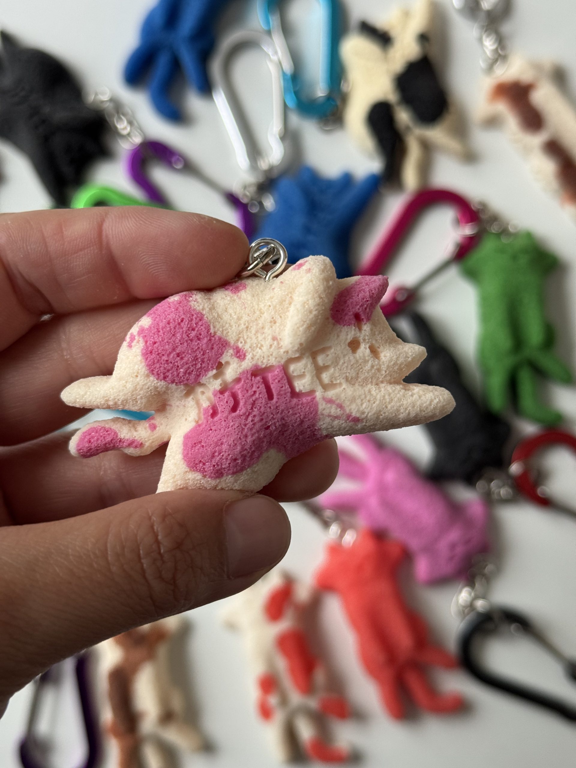 volume cat keychain ハリボテ　へそてん　猫　キーホルダー